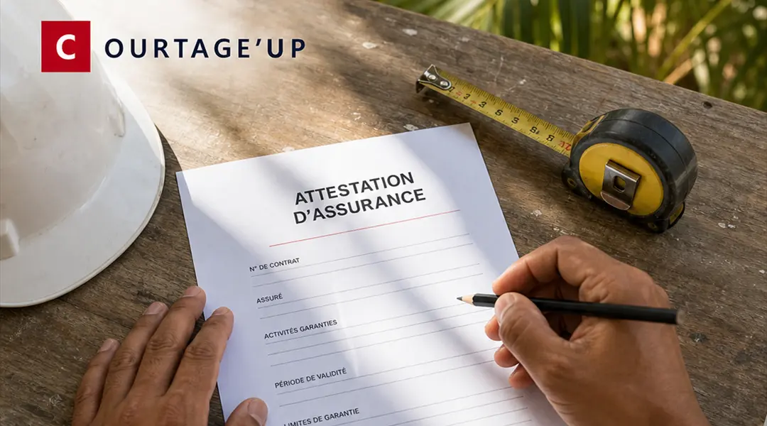 Artisan vérifiant les activités indiquées sur son attestation d’assurance décennale