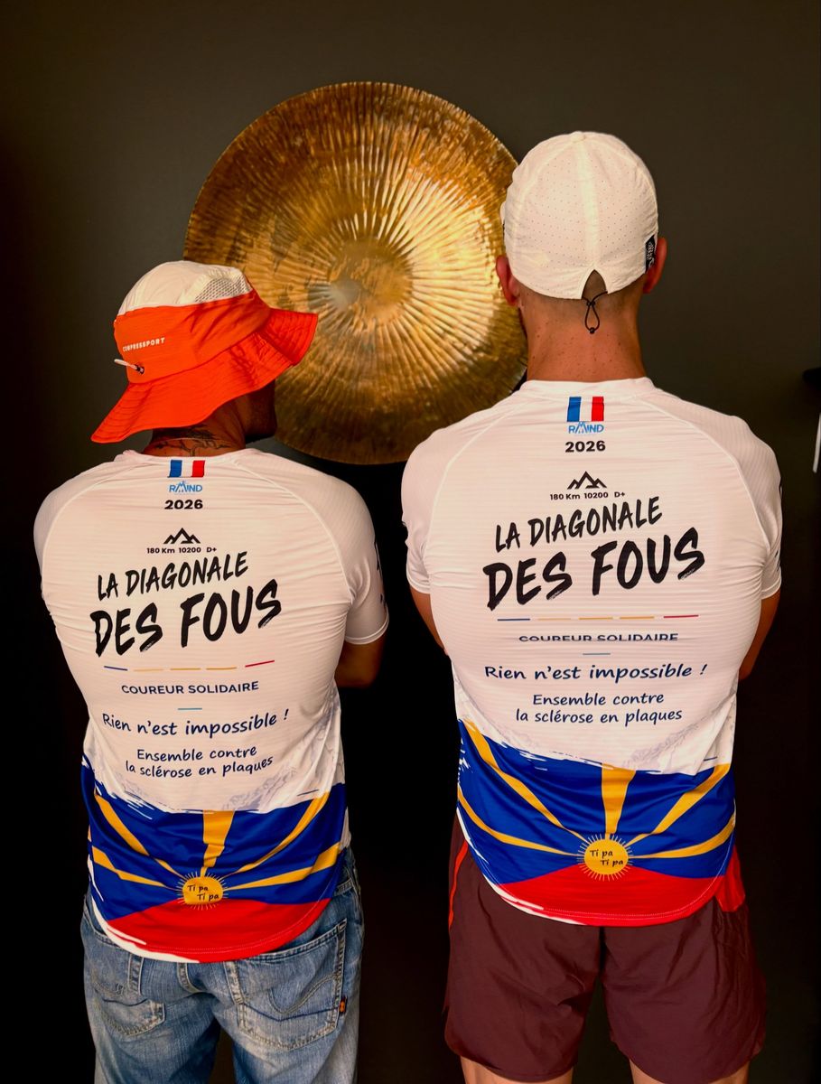 Le dos du maillot solidaire SEP’UP de la Diagonale des Fous 2026